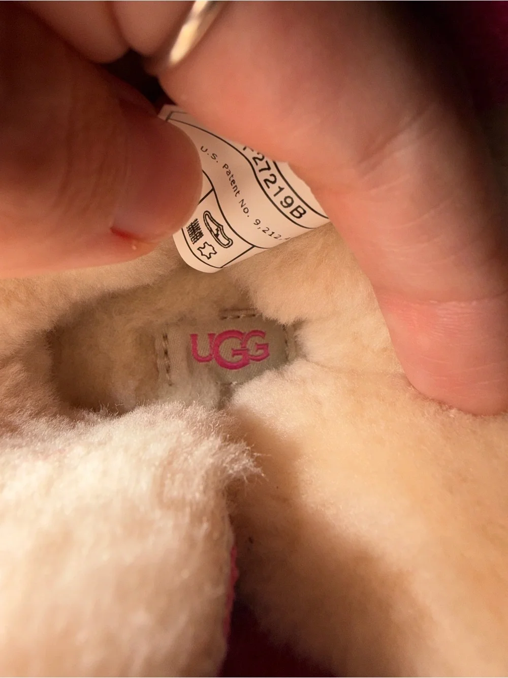 UGG Kids Bright Pink Suede Shearling-Lined Boot